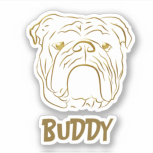 Bulldogge Hunde Name Aufkleber