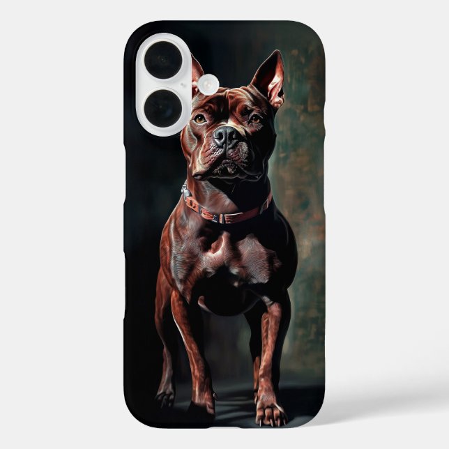 Bulldogge iPhone 16 Hülle (Rückseite)