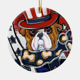 Bulldogge            keramik ornament
