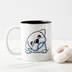 Bulldogge Mama Zweifarbige Tasse