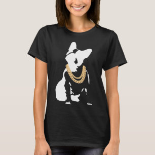 Bulldogge mit Goldkette T-Shirt