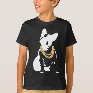 Bulldogge mit Goldkette T-Shirt