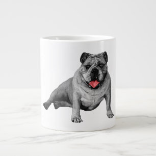 Bulldogge mit spielerischen roten Akzenten Jumbo-Tasse