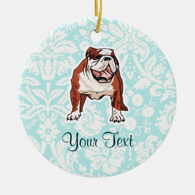 Bulldogge; Niedlich Keramikornament (Vorne)