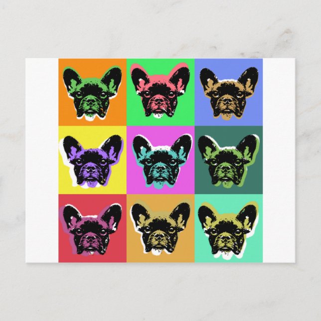 Bulldogge Postkarte (Vorderseite)