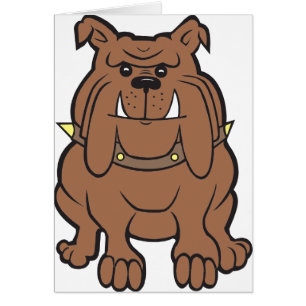 Bulldogge Roter Cartoon