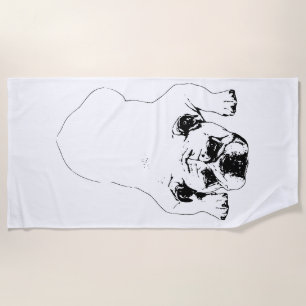 Bulldogge Ruhige Entspannung Handtuch