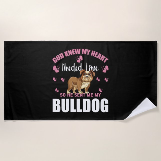 BULLDOGGE STRANDTUCH (Vorderseite)