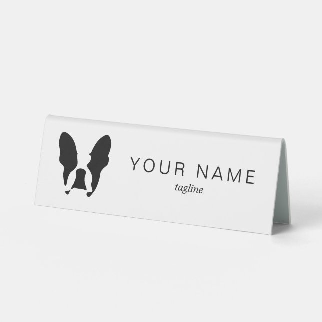 Bulldogge Tischaufsteller (Vorderseite)