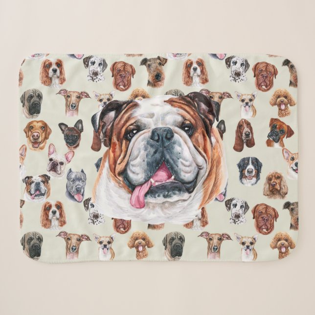 Bulldogge und Freunde Sherpadecke (Vorderseite (Horizontal))