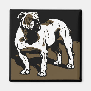 Bulldogge viktorianische Holzfällermagnete Magnet