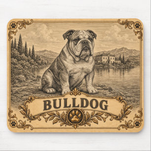Bulldogge, Vintage Heritage Dog Mousepad