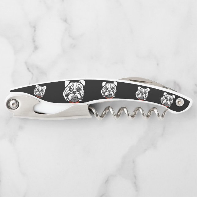 Bulldogge "Waiter's Corkschraube" - I Liebe Hausti Kellnermesser (Vorderseite)