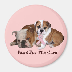 Bulldoggen-Brustkrebs-Magnet Magnet
