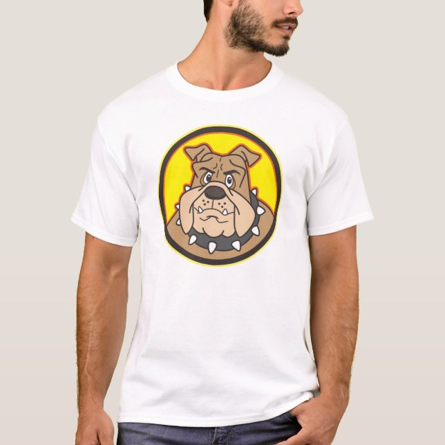 Bulldoggen-Cartoon-Logo-T - Shirt (Vorderseite)