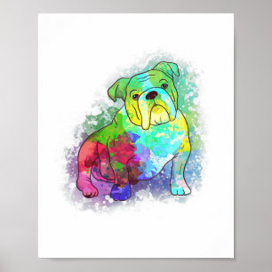 Bulldoggen für englische Bulldogin Momanddad Bull Poster