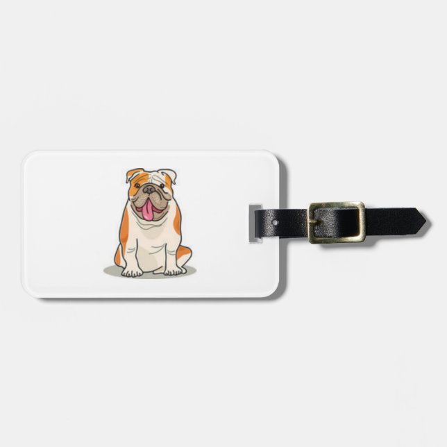 Bulldoggen-Gepäckanhänger Gepäckanhänger (Vorderseite horizontal)
