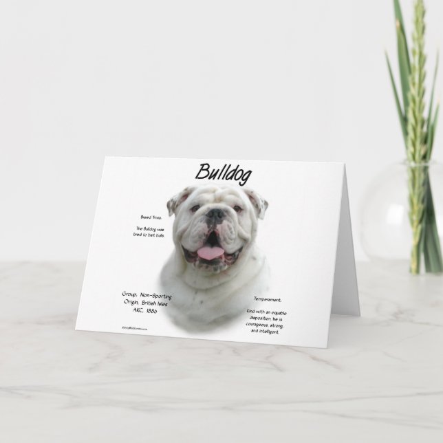 Bulldoggen-Geschichtsentwurf Feiertagskarte (Vorderseite)