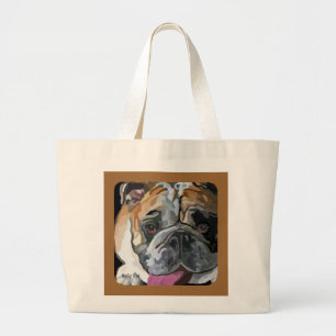 Bulldoggen-Gesichts-Malerei auf Taschen
