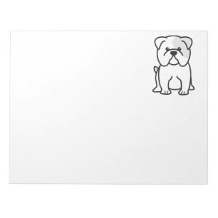 Bulldoggen-HundeCartoon Notizblock