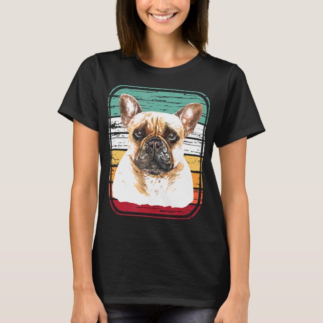 Bulldoggen Mama oder Vater Liebe Bullhunde Hunde T-Shirt (Vorderseite)
