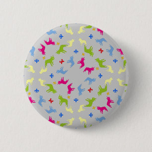 Bulldoggen Muster Button