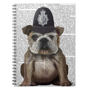 Bulldoggen-Polizist Notizblock