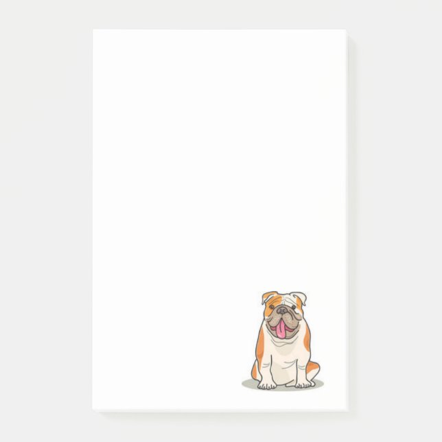 Bulldoggen-Post-It Post-it Klebezettel (Vorderseite)