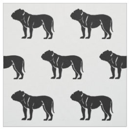 Bulldoggen-Silhouette-Muster-Haustiere Stoff