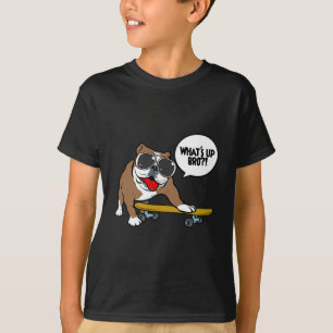 Bulldoggen-Skateboardfahrer T-Shirt
