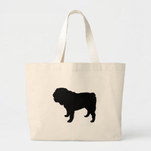 Bulldoggen-Taschen-Tasche Jumbo Stoffbeutel
