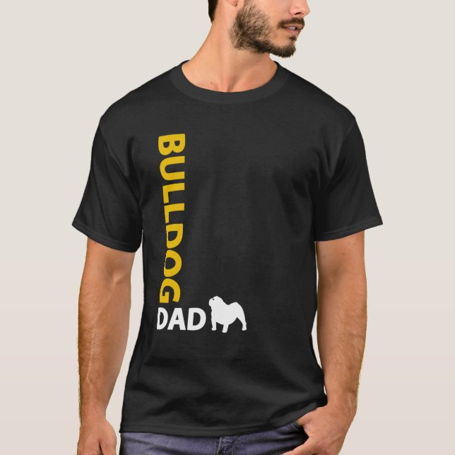 Bulldoggen-Vater T-Shirt (Vorderseite)