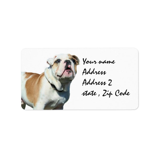 Bulldoggen-Versandetiketten Adressaufkleber (Vorne)