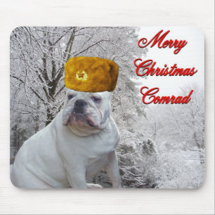 Bulldoggen-Weihnachtenmousepad Mousepad