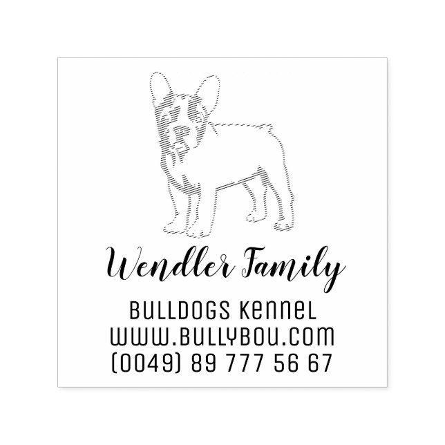 Bulldogin-Briefmarke Permastempel (Design)