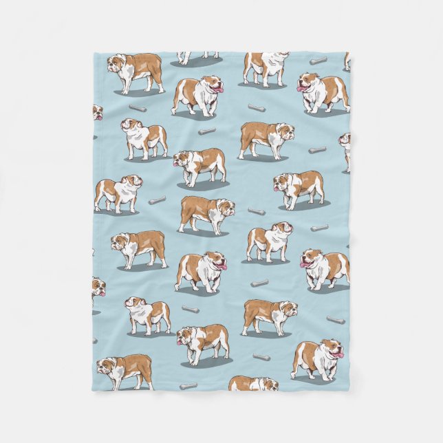 Bulldogin Fleecedecke (Vorderseite)