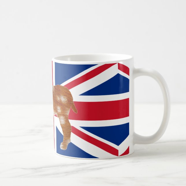 Bulldogin-Silhouette Kaffeetasse (Rechts)