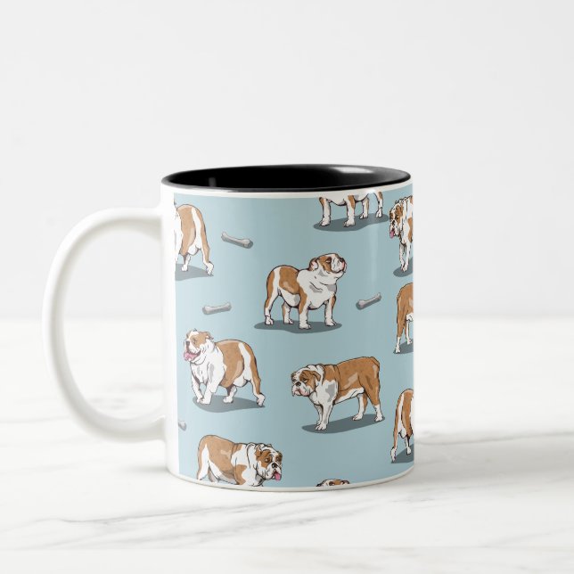 Bulldogin Zweifarbige Tasse (Links)