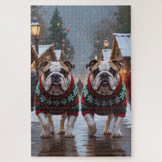 Bulldogs Christmas Snow Holiday (Vertikal)