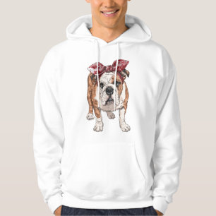 Bulldogs Mascot - Fierce and Fearless Logo für Ath Hoodie