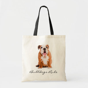 Bulldogs Rule Puppy Budget Leinwand Totbeutel Tragetasche