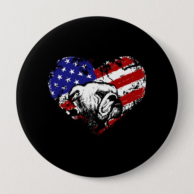 Bulldohherz Button (Vorderseite)