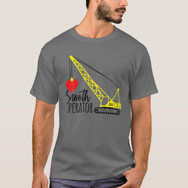 Bulldoz für den Bau eines glatten Operators T-Shirt (Vorderseite)