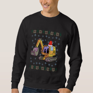 Bulldozer Bagger Weihnachts-Shirt Kleinkind Boys S Sweatshirt