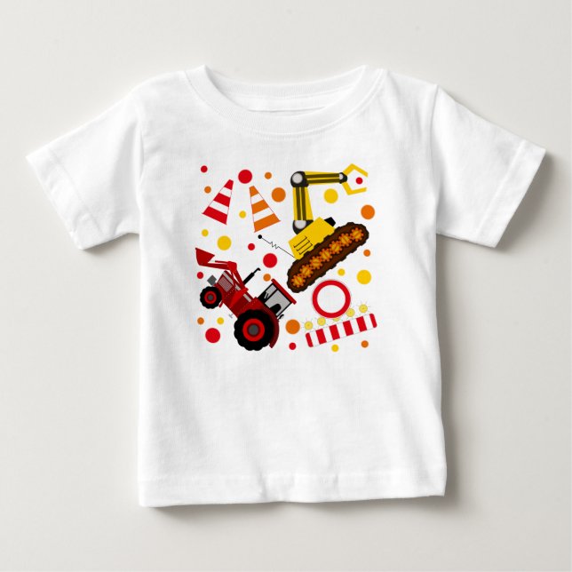Bulldozer-Bauspange Punkt Baby T-shirt (Vorderseite)