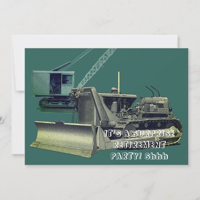 BULLDOZER-BETRIEBSGERÄT EINLADUNG (Vorderseite)