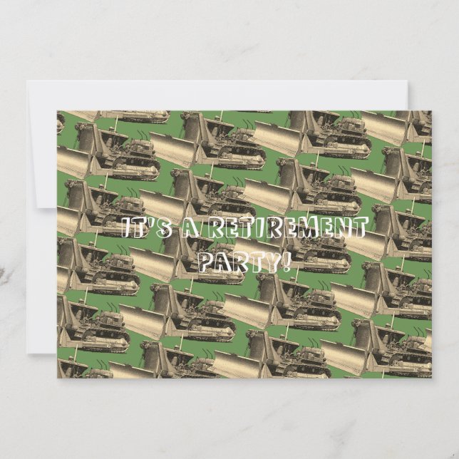 BULLDOZER-BETRIEBSMOTORENRÜSTUNG EINLADUNG (Vorderseite)