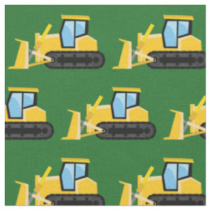 Bulldozer Kids Jungen Bau LKW Fahrzeuge Stoff