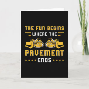 Bulldozer Pavement beendet Bauarbeiter Karte