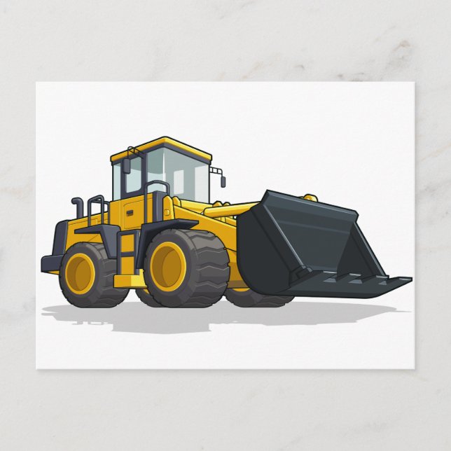 Bulldozer Postkarte (Vorderseite)